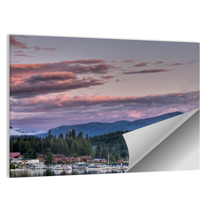 Lake Pend Oreille Twilight Reflection Wall Art as a poster print