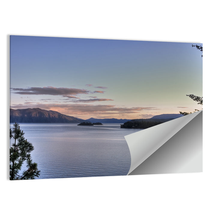 Lake Pend Oreille at Dusk Wall Art as a poster print