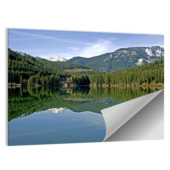 Lake Crescent Reflection Wall Art as a poster print