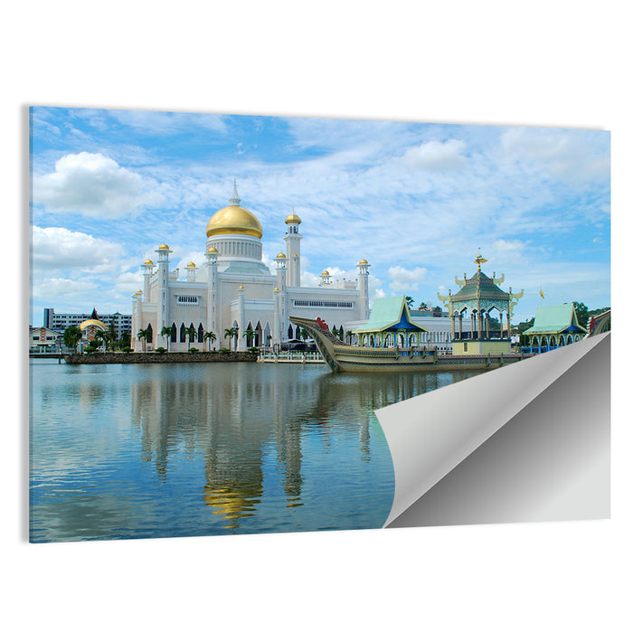 Sultan Omar Ali Saifuddien Mosque Wall Art as a poster print