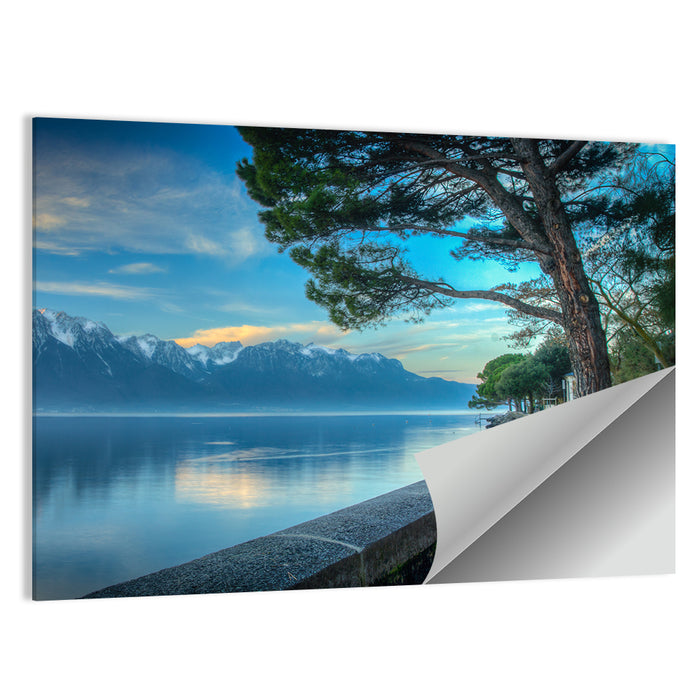 Lake Geneva View from Montreux Wall Art as a poster print
