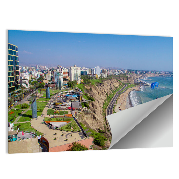 Miraflores Park Coastline Wall Art as a poster print