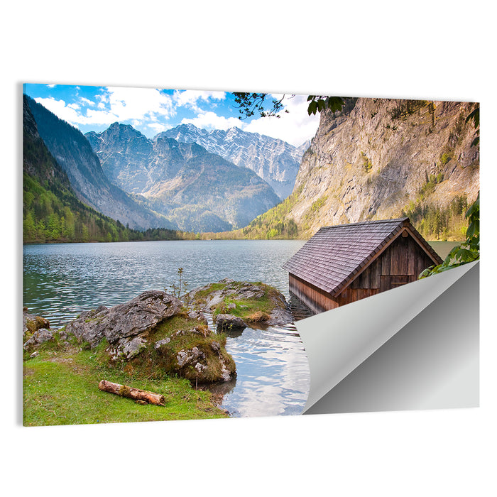 Obersee Boathouse at Königssee Wall Art as a poster print