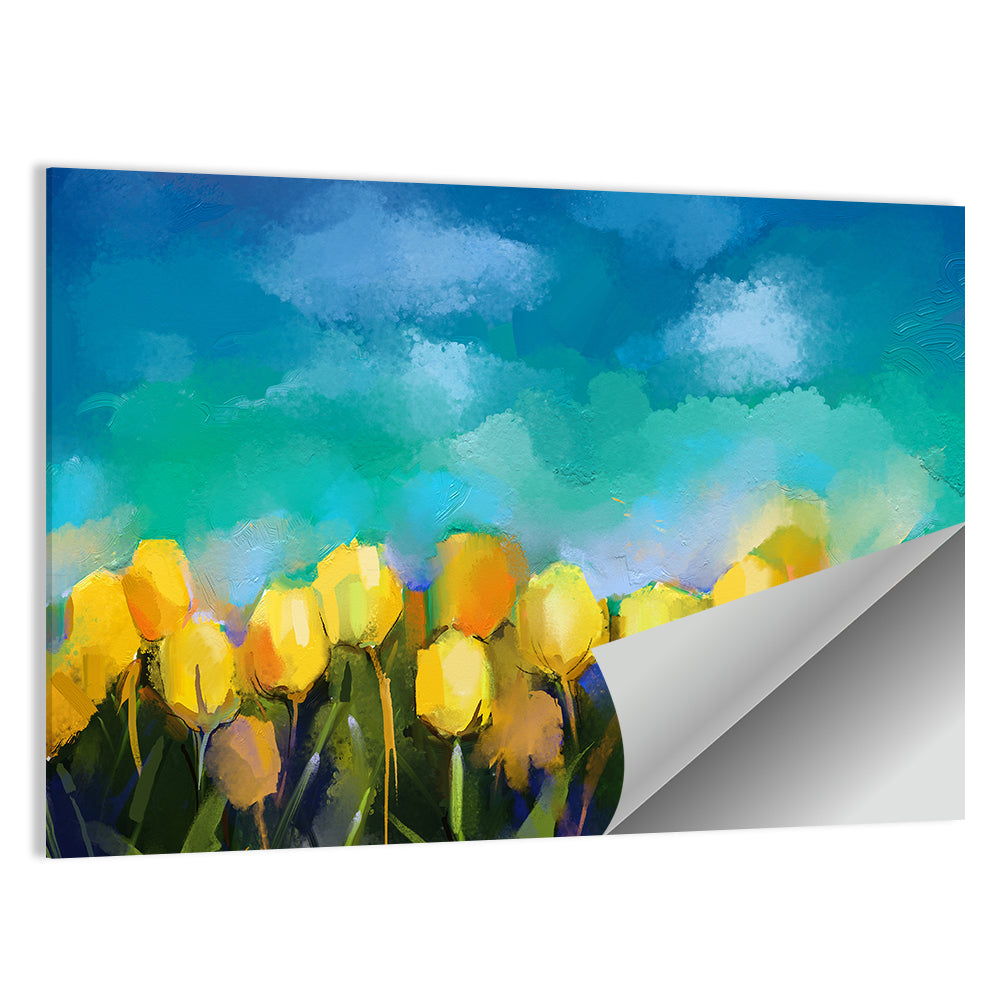 Tulips Flowers Abstract Wall Art