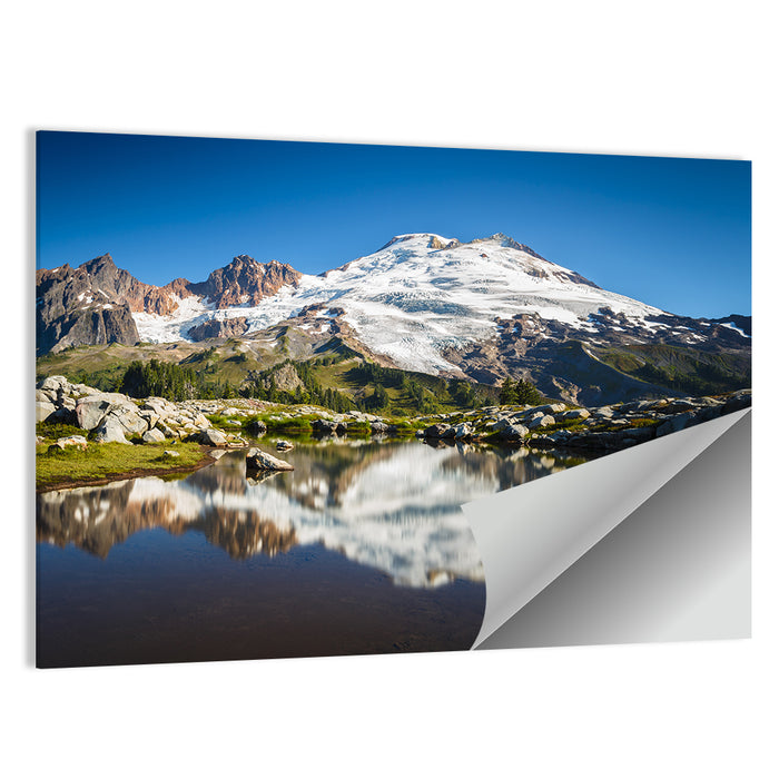 Snow-capped Mount Baker Wall Art as a poster print