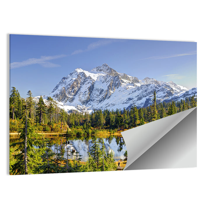 Mount Shuksan Lake Reflection Wall Art as a poster print