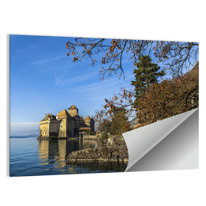 Chillon Castle on Lake Geneva Wall Art as a poster print
