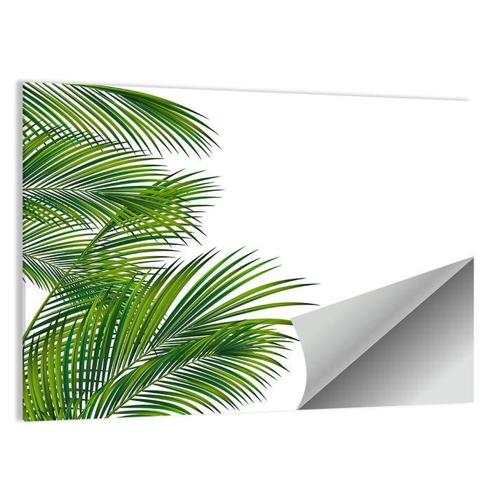 Asymmetrical Palm Fronds Wall Art as a poster print