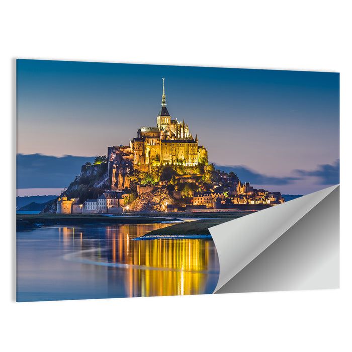 Mont Saint-michel at Dusk Wall Art as a poster print