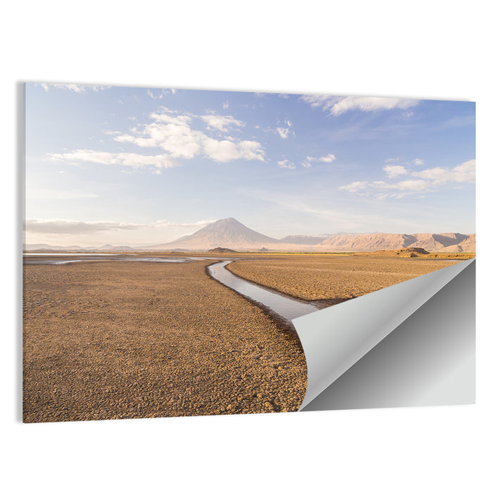 Lake Natron with Ol Doinyo Lengai Wall Art as a poster print
