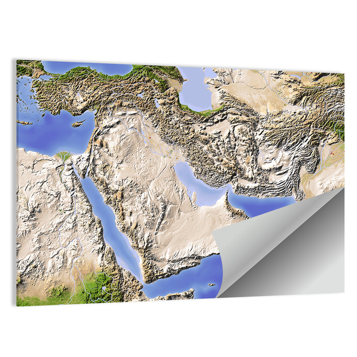 Arabian Peninsula from Space Wall Art as a poster print