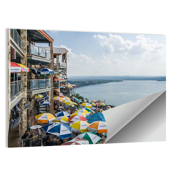Lake Travis Lakeside Terrace Wall Art as a poster print