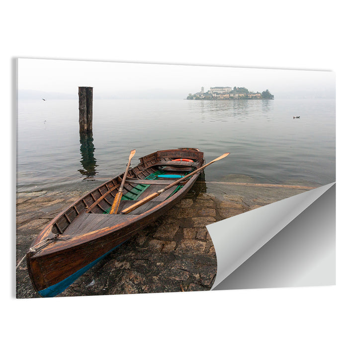Rowboat on Lake Orta Wall Art as a poster print