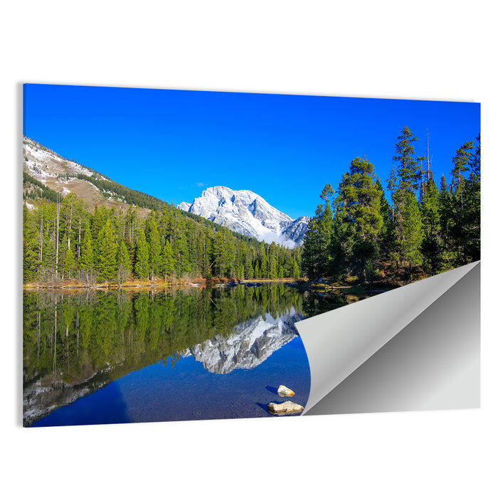 Grand Teton Reflection at Jenny Lake Wall Art as a poster print