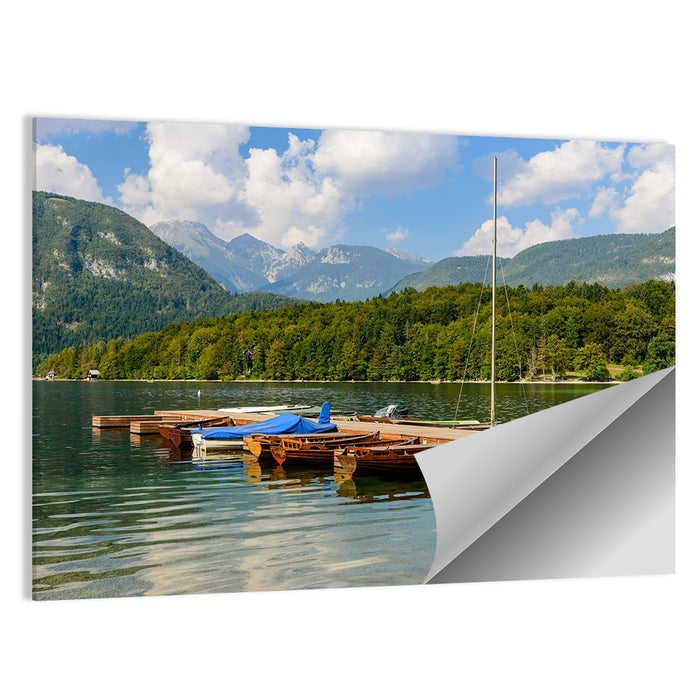 Lake Bohinj Dock View Wall Art as a poster print