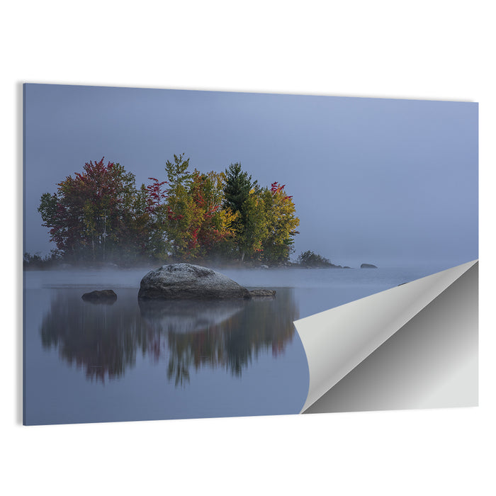 Morning Mist Over Chittenden Lake Wall Art as a poster print