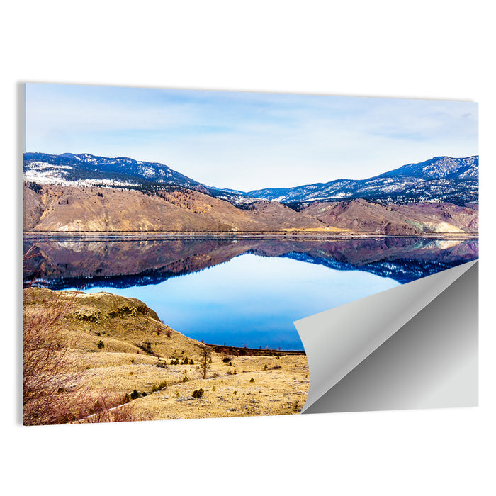 Kamloops Lake Sunset with Snow Capped Peaks Wall Art as a poster print