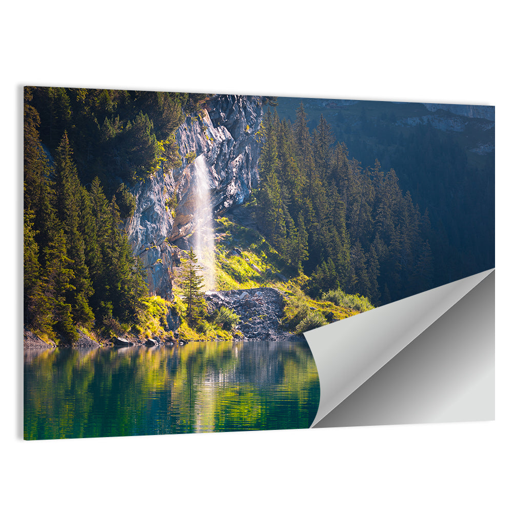 Lake Oeschinen Waterfall Wall Art