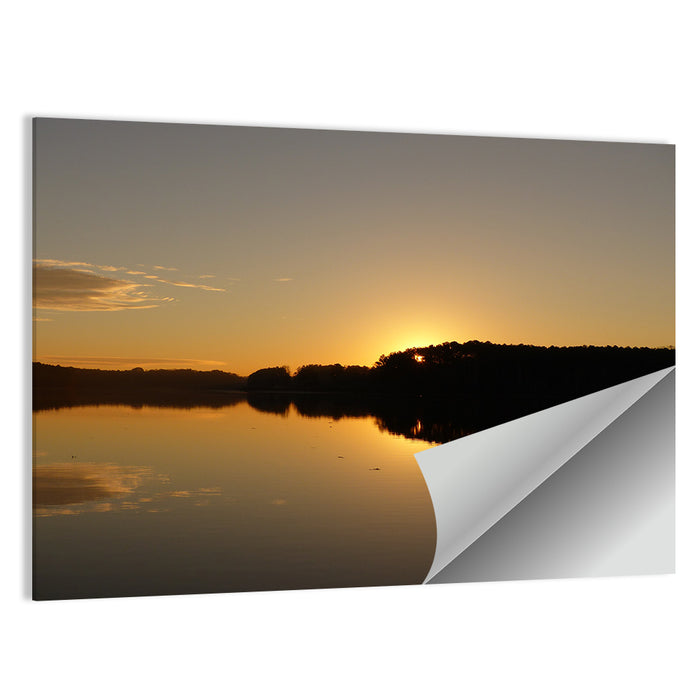 Lake Acworth Sunset Reflection Wall Art as a poster print