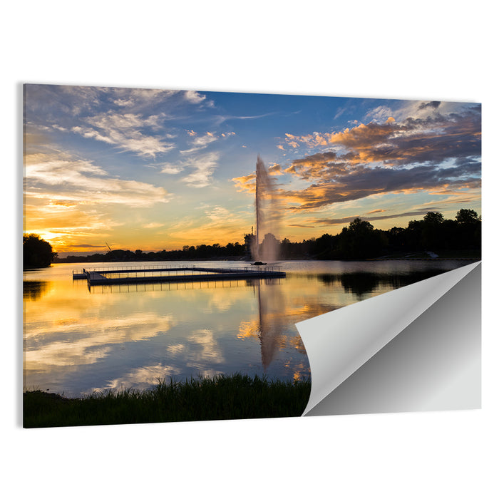 Ada Lake Sunset Ii Wall Art as a poster print