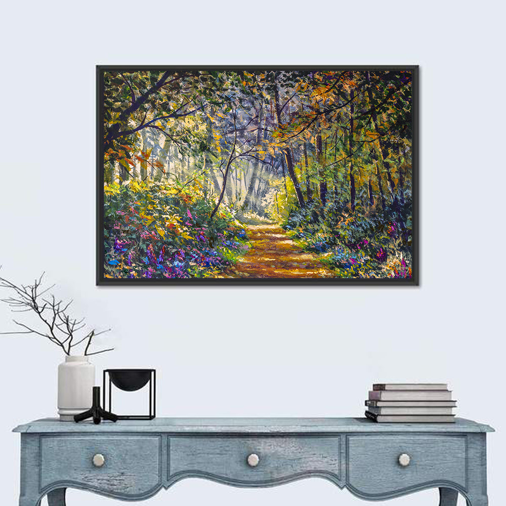 Alley Forest Pathway Wall Art