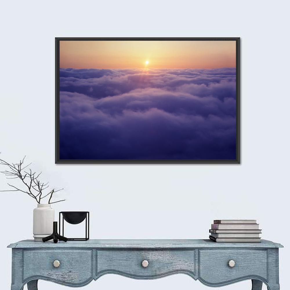 Sunset Above Clouds Wall Art