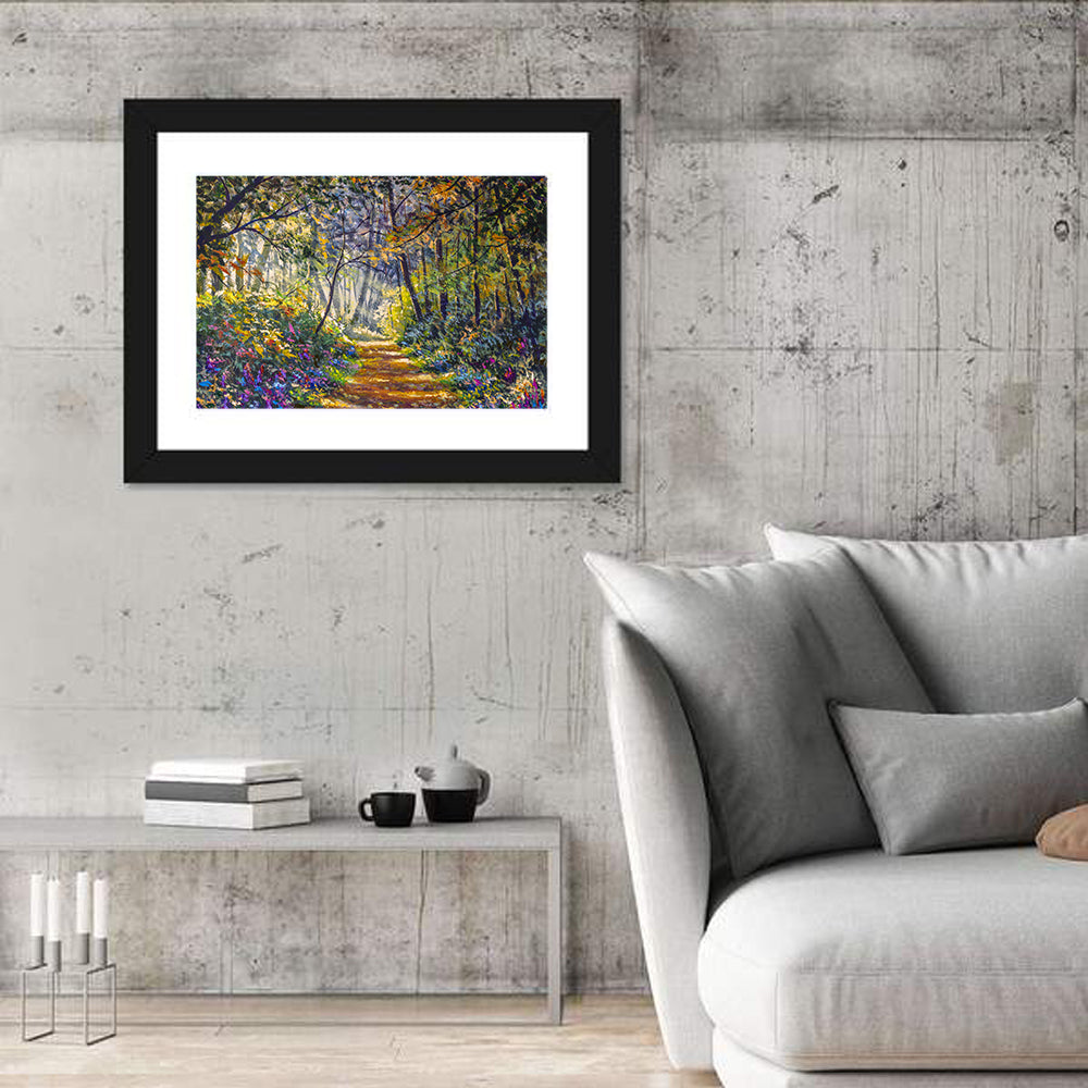 Alley Forest Pathway Wall Art