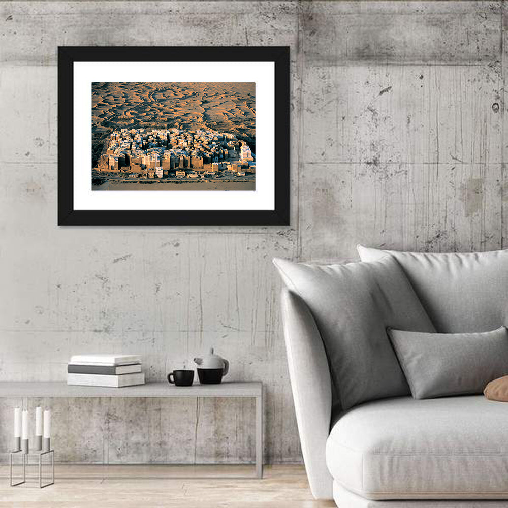 Desert Settlement Yemen Wall Art