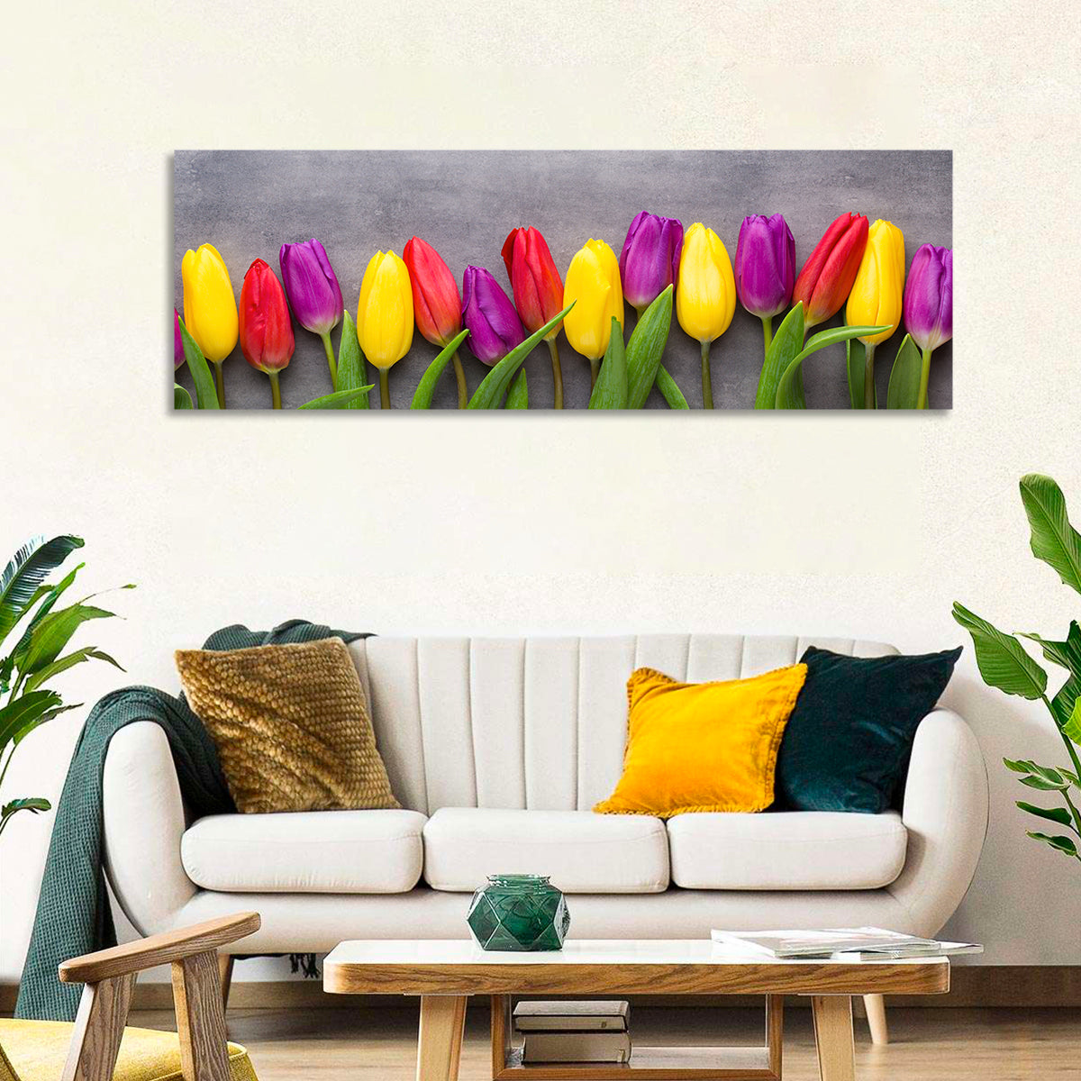 Multicolored Tulips Wall Art