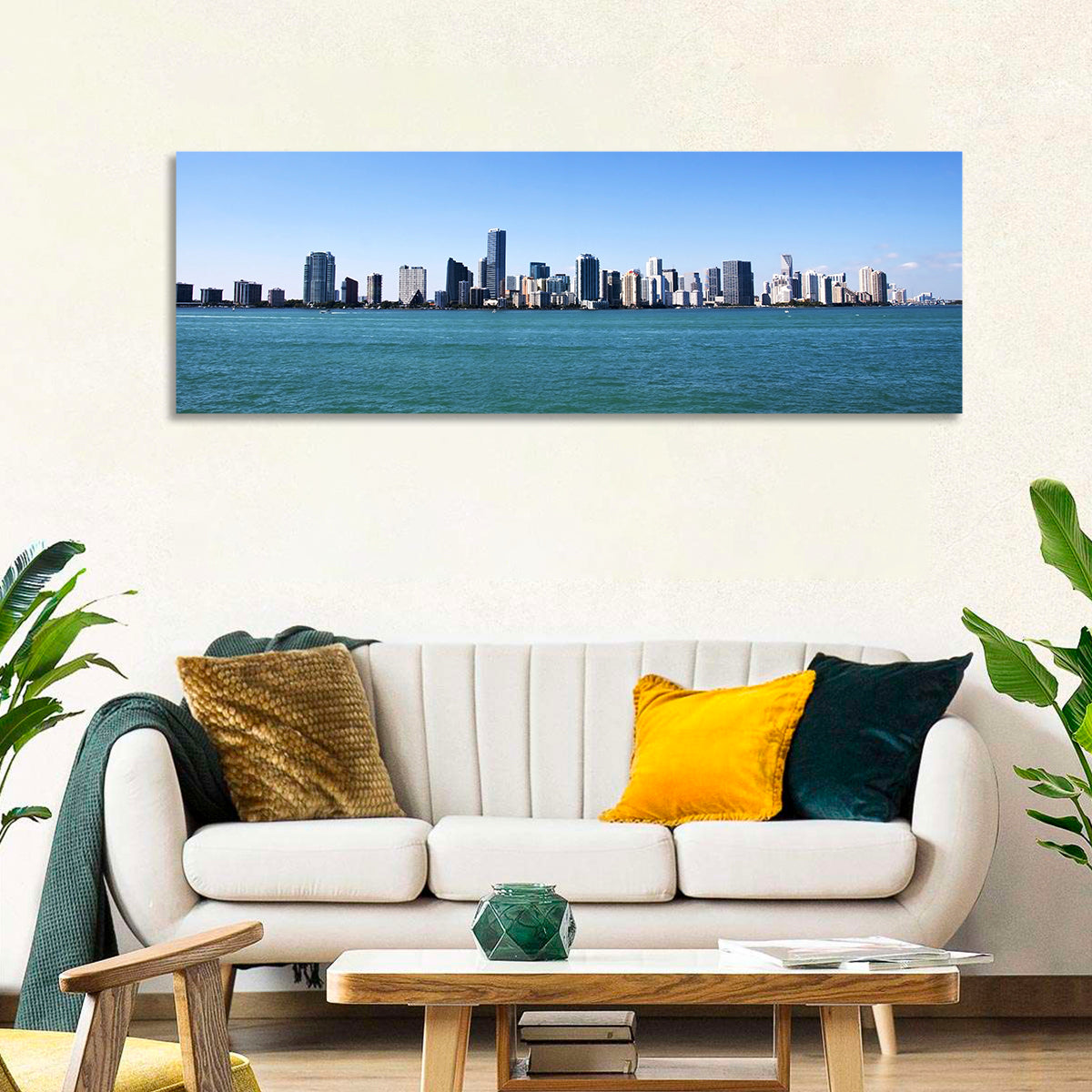 Miami Downtown Skyline Wall Art