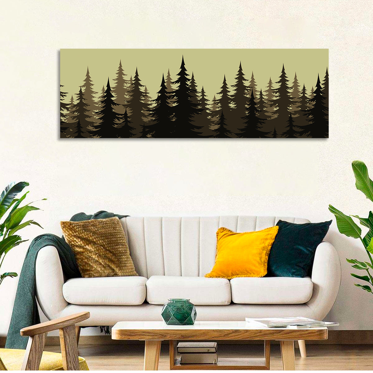 Fir Trees Silhouettes Wall Art