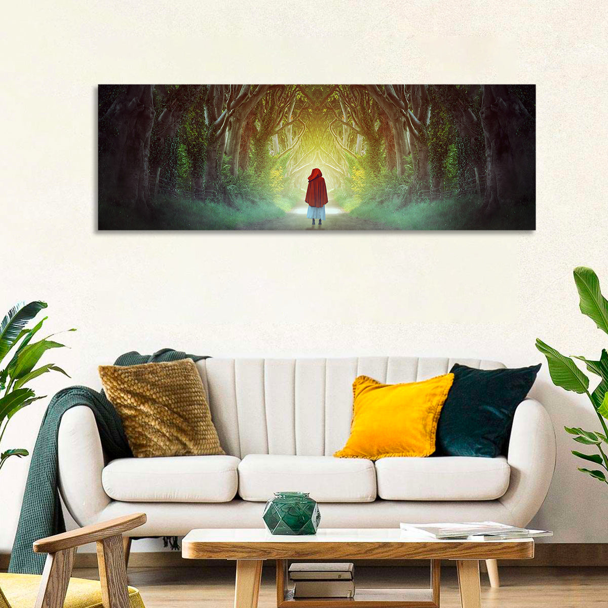 Hedges Forest Pathway Wall Art