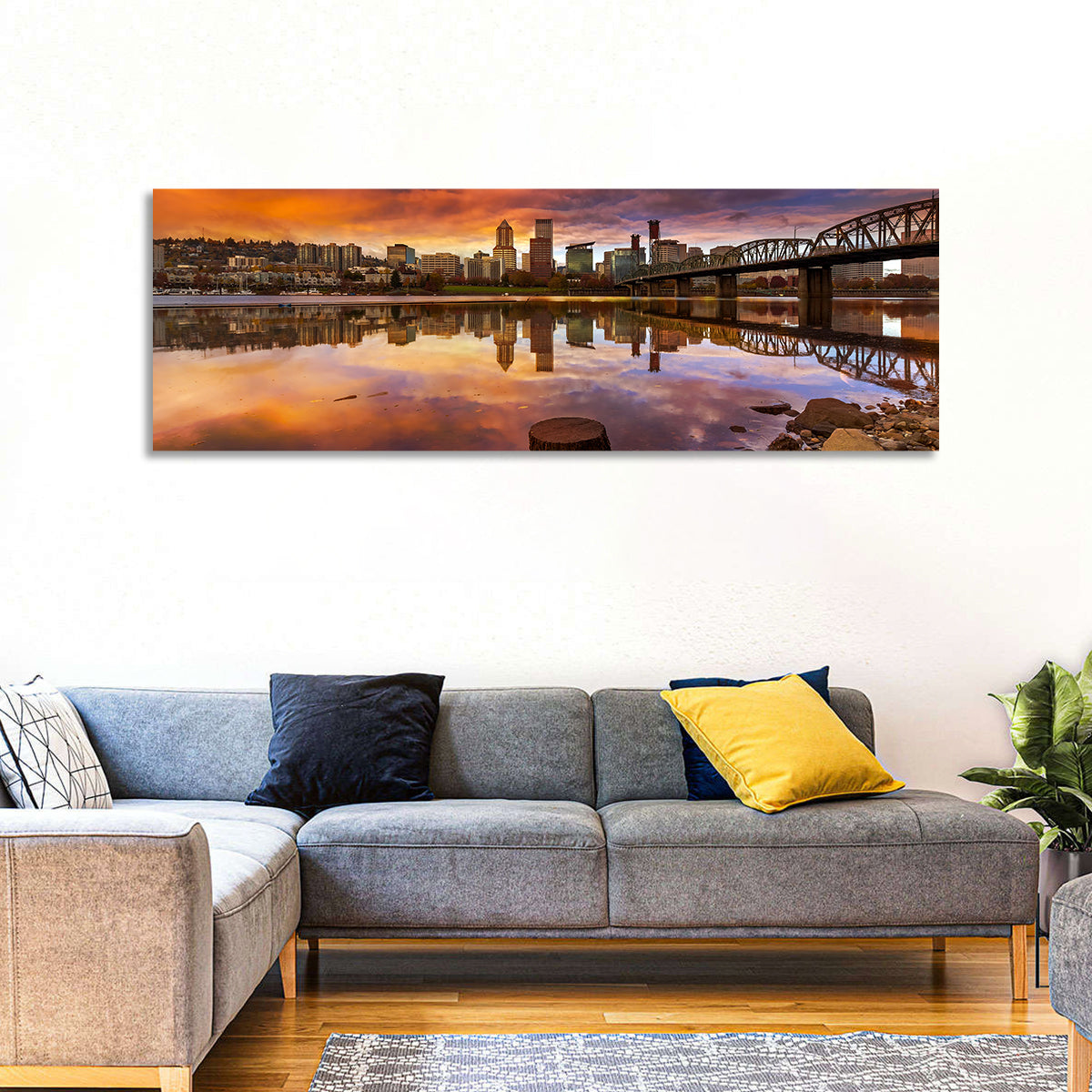 Portland Downtown Skyline Wall Art