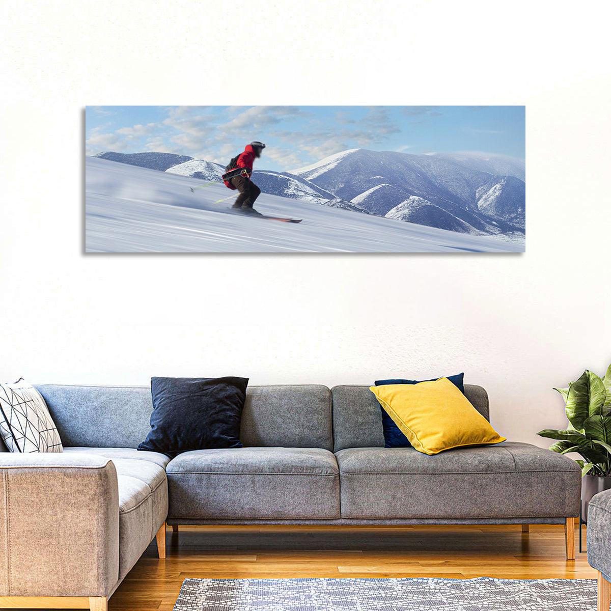 Man Skiing on Slope Wall Art