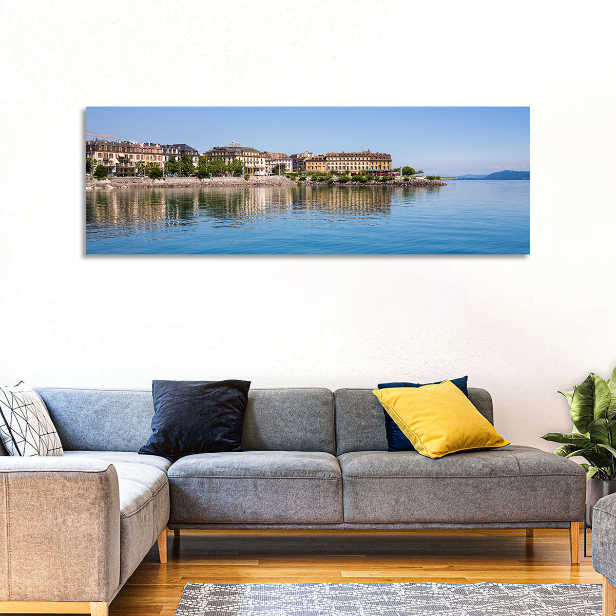 Tranquil Lake Neuchatel Wall Art