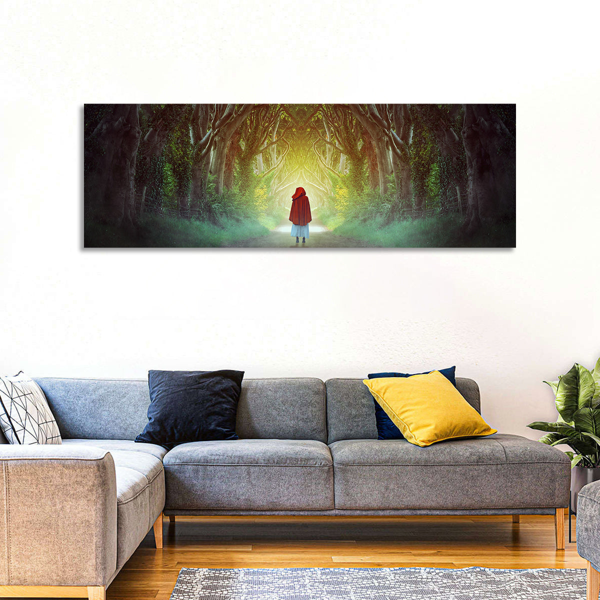 Hedges Forest Pathway Wall Art