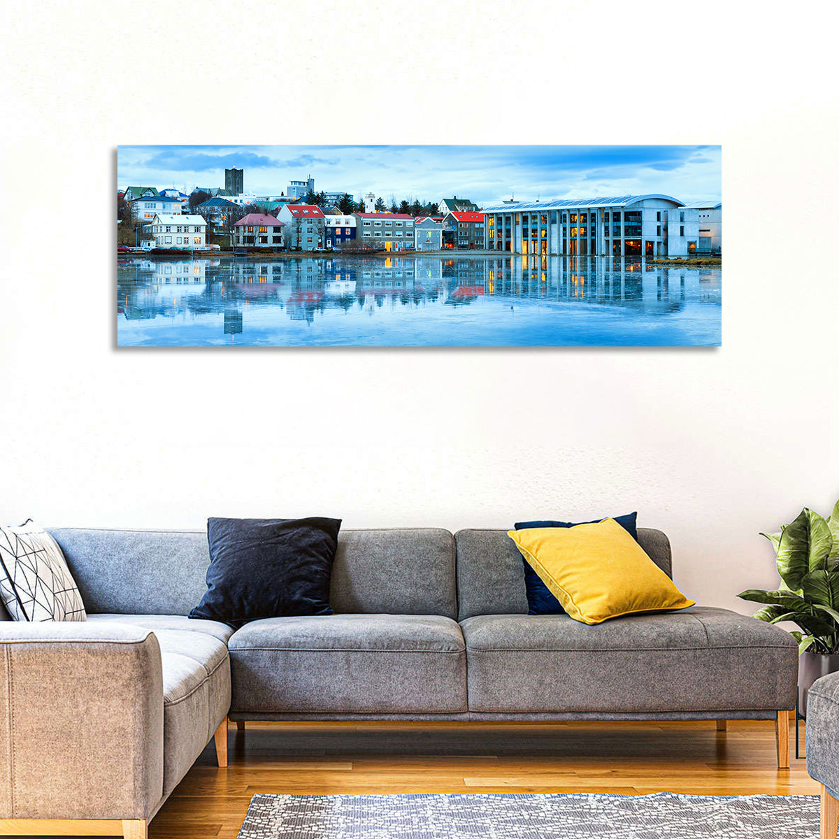 Blue City Hall Reykjavik Wall Art