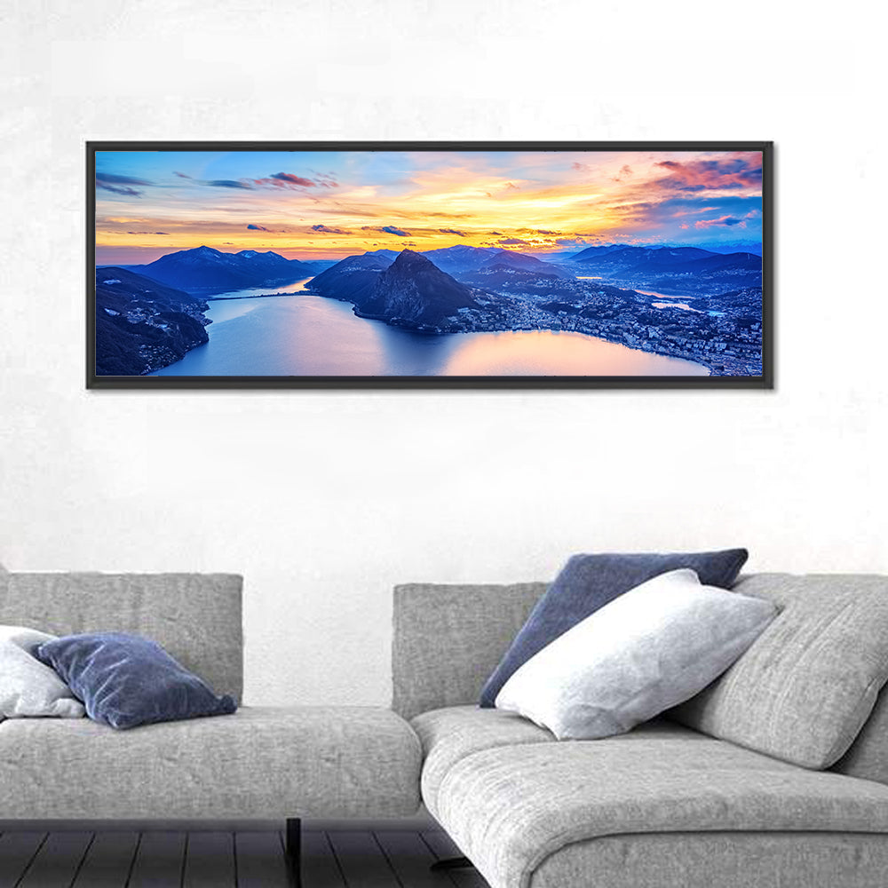 Lake Lugano Sunset Wall Art