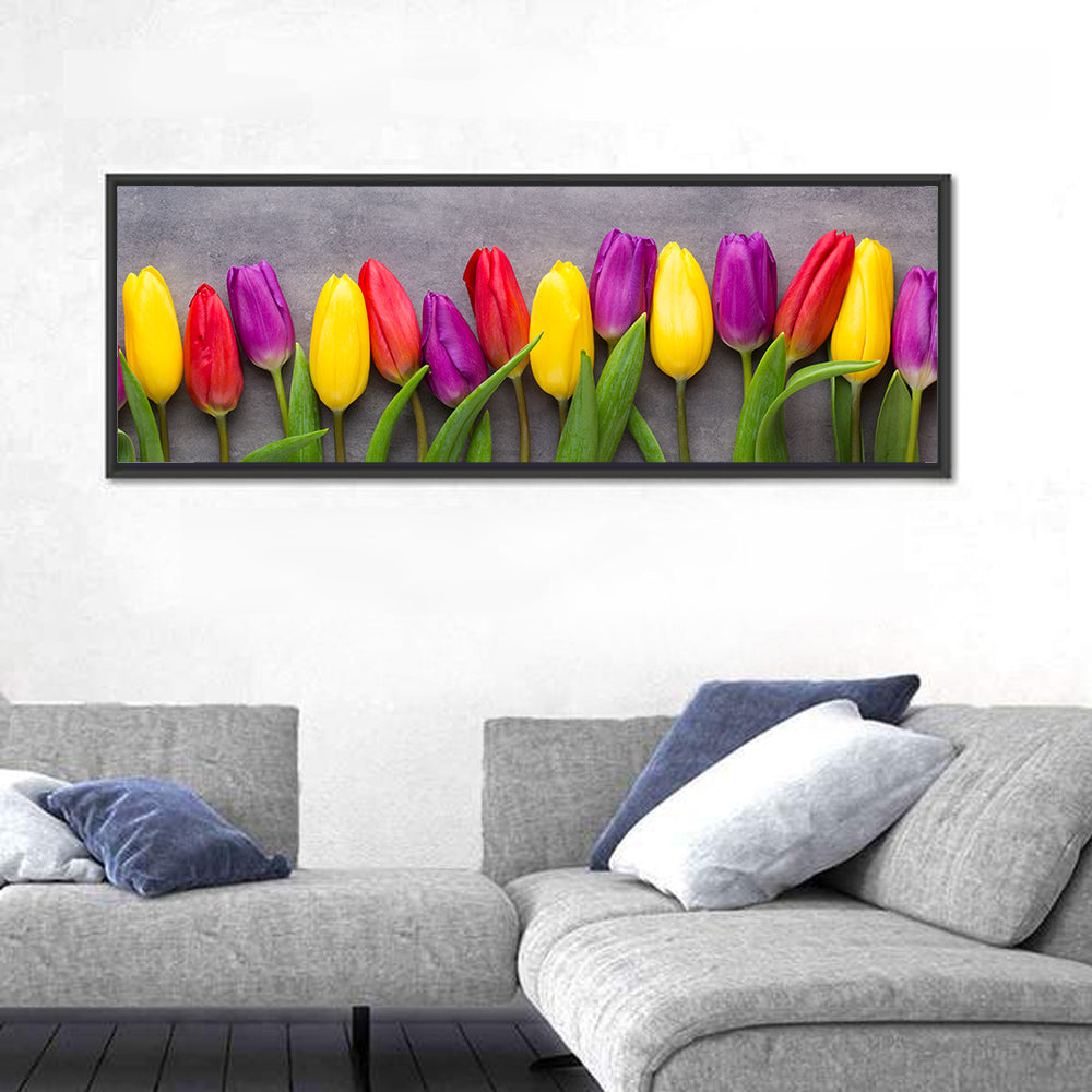 Multicolored Tulips Wall Art