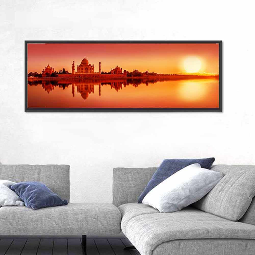 Taj Mahal Sunset Wall Art