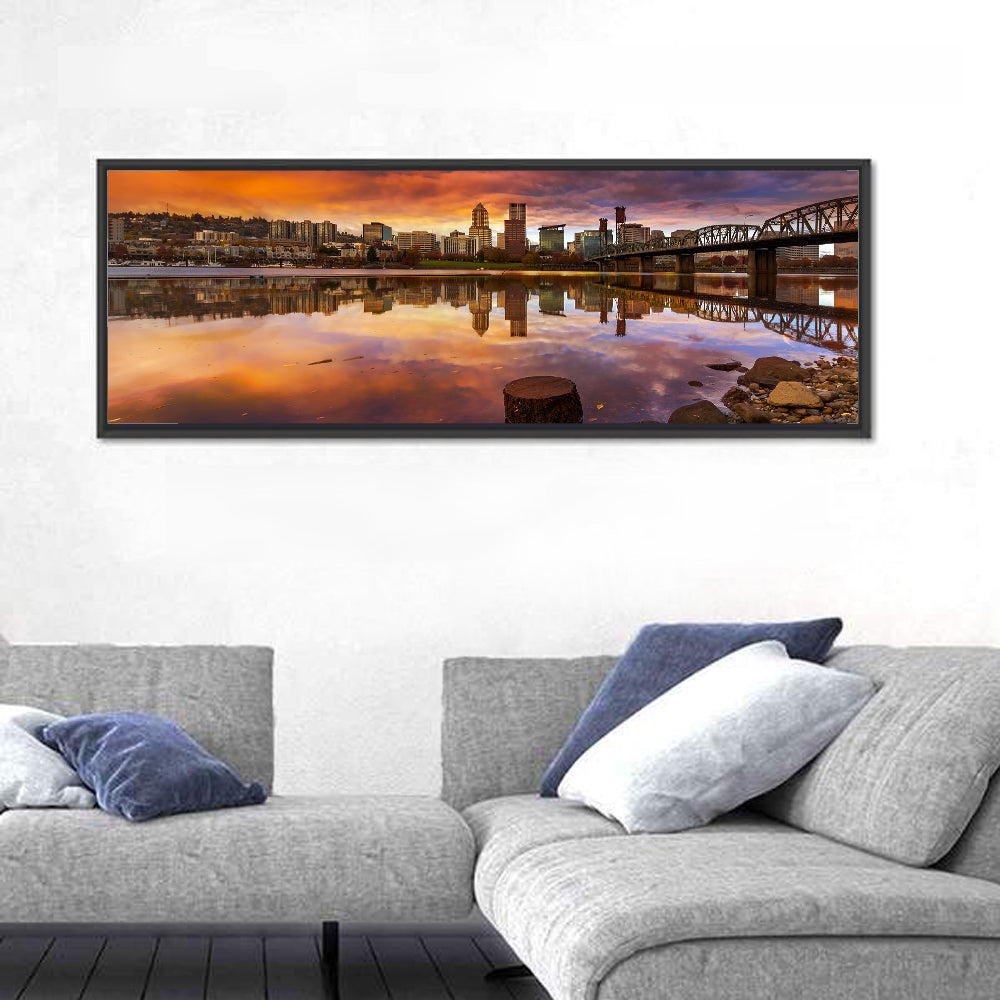 Portland Downtown Skyline Wall Art