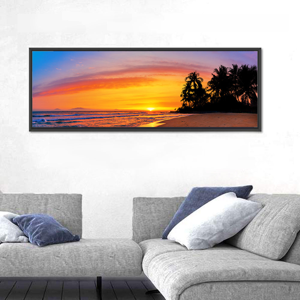 Tropical Beach Sunset Wall Art