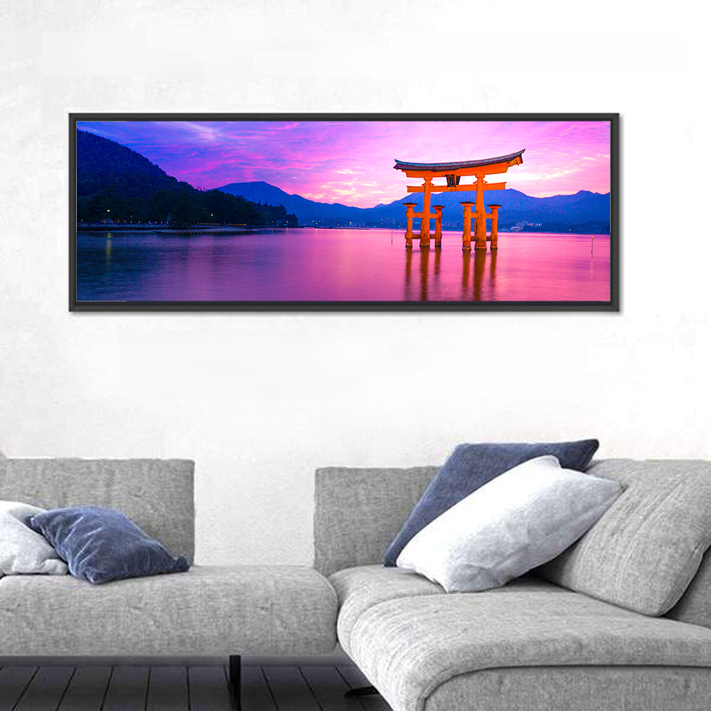 Torii Gate Sunset Wall Art