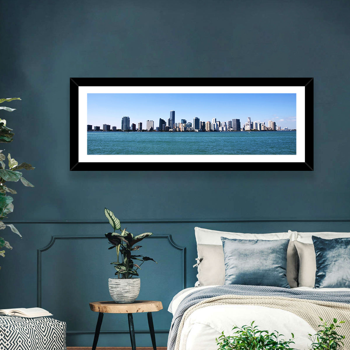 Miami Downtown Skyline Wall Art