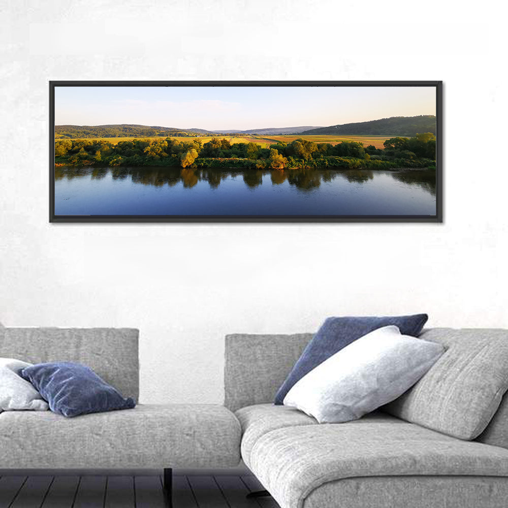 Peaceful River Sunset Wall Art