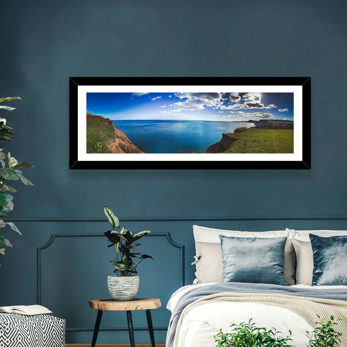 Sidmouth Town Cliffs Wall Art