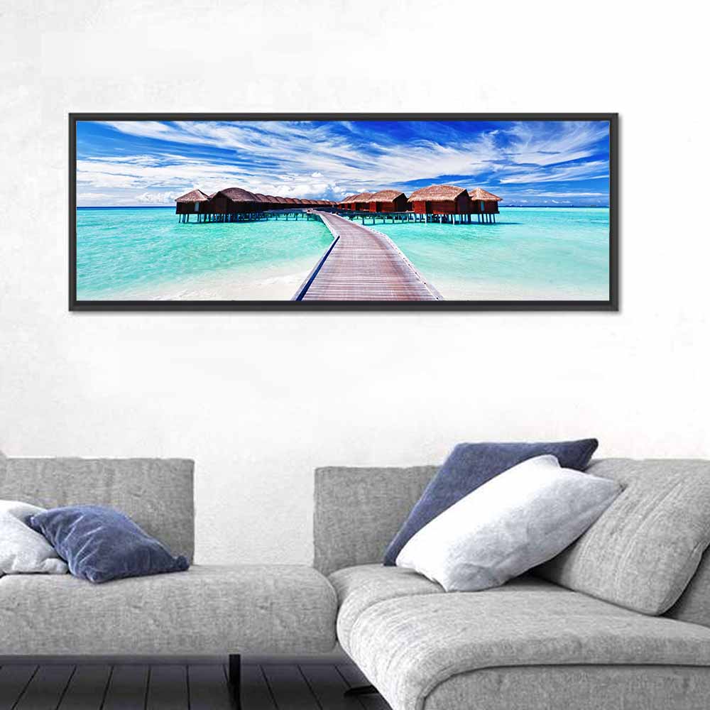 Tourists Villas Maldives Wall Art