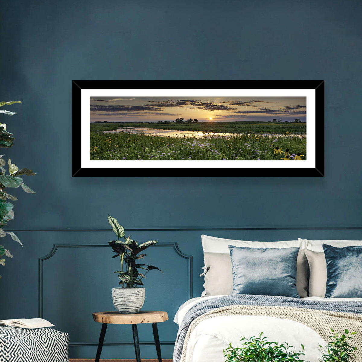 Illinois Fields Sunset Wall Art