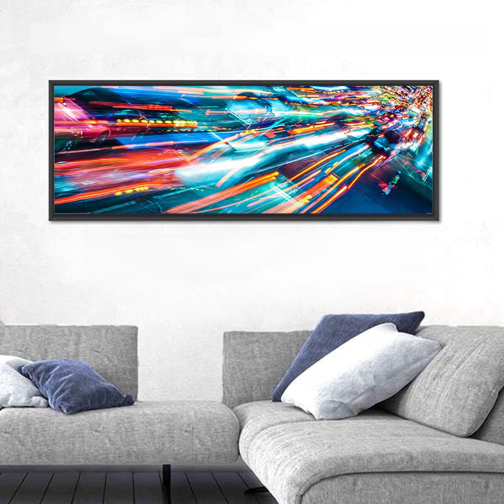Car Lights Trails Wall Art