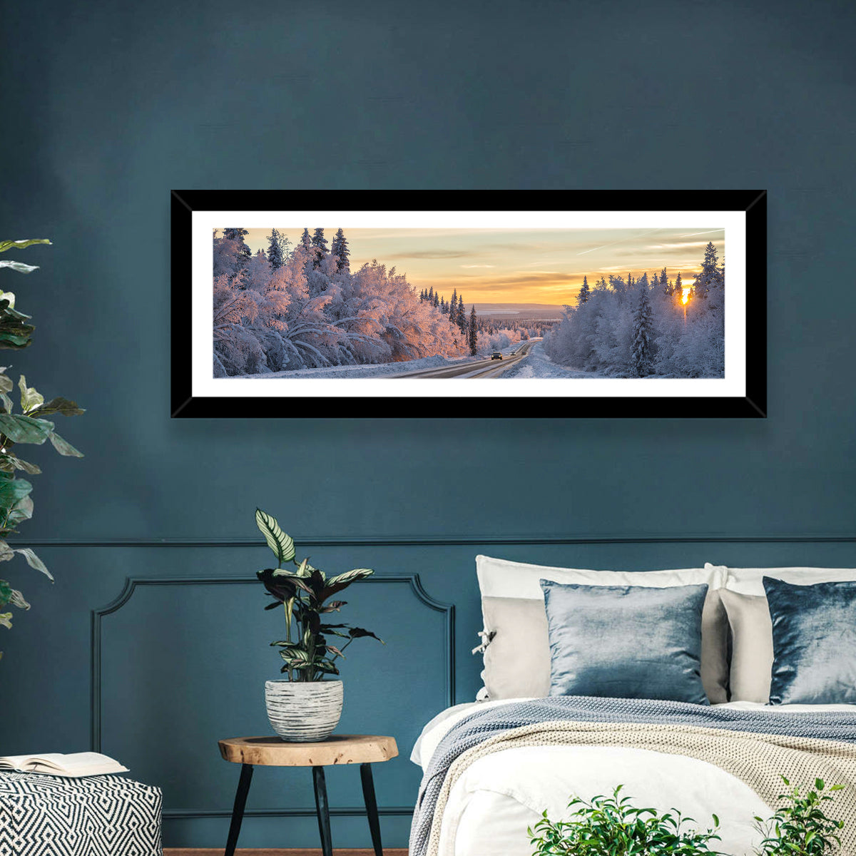 Snowy Winter Road Wall Art